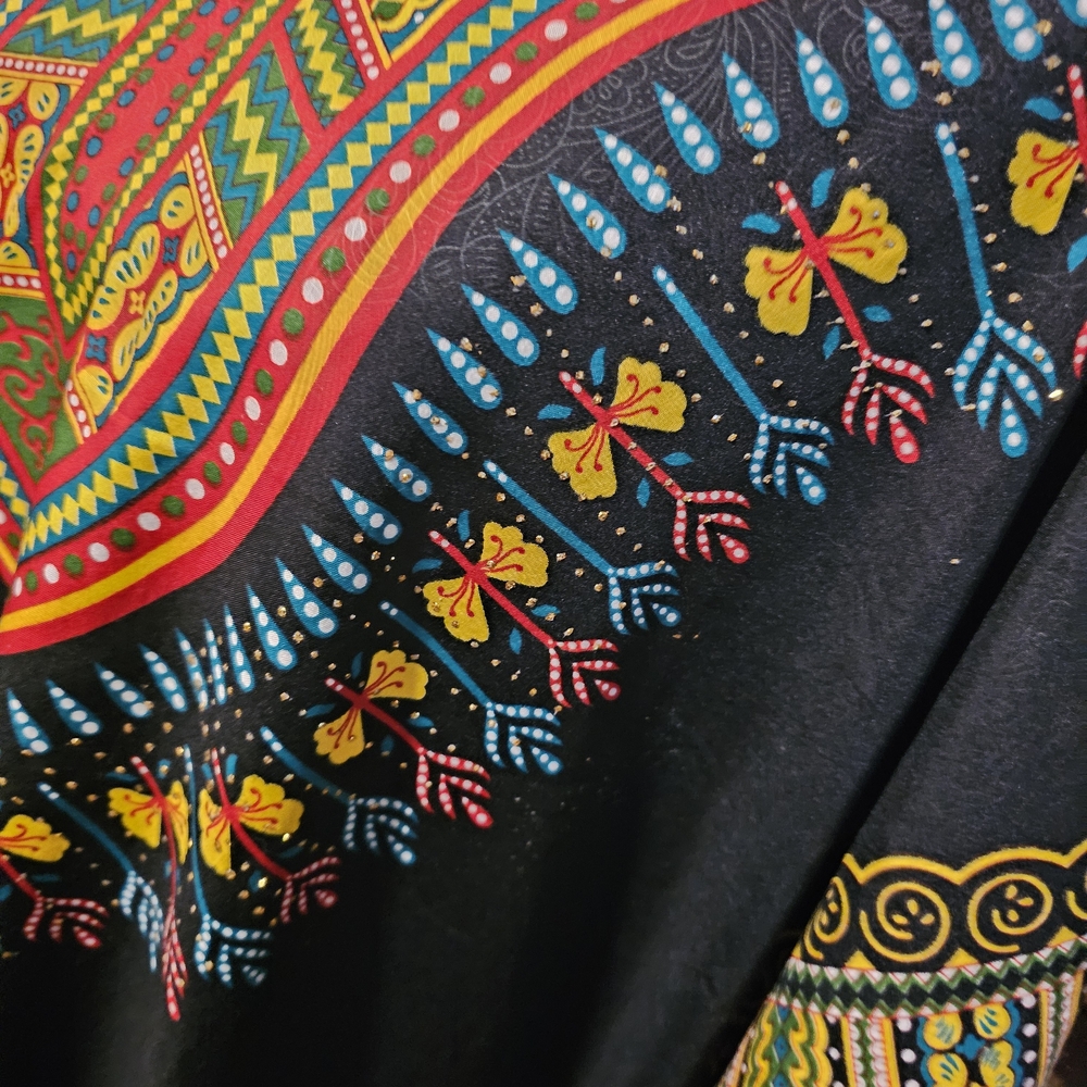 Black and Yellow Asymmetrical Dress - Picture 4 of 4